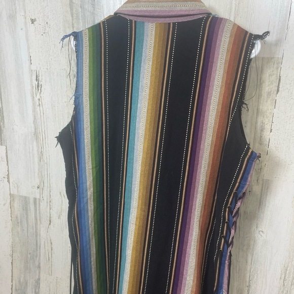 L & B Lucky & Blessed Serape Button Up size M Lace Up Western Rodeo - Picture 11 of 13